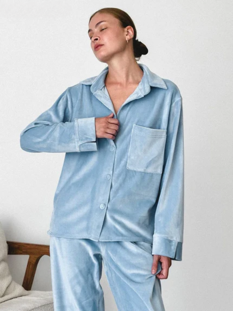 Sophia | Baby Blue Pyjama Set