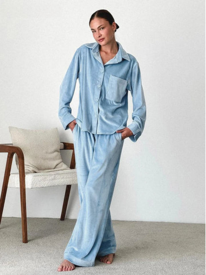 Sophia | Baby Blue Pyjama Set