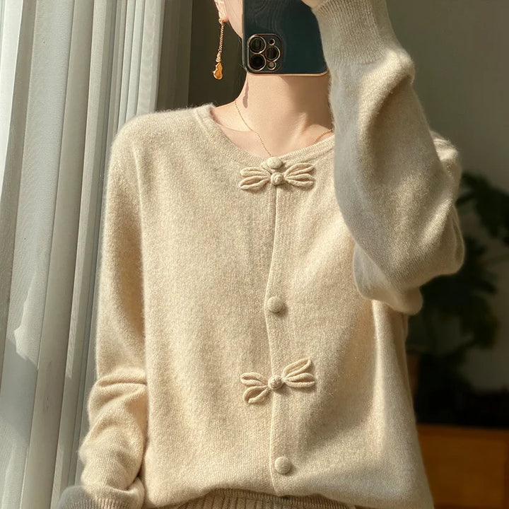 Fiorella - Bow-Detail Cardigan