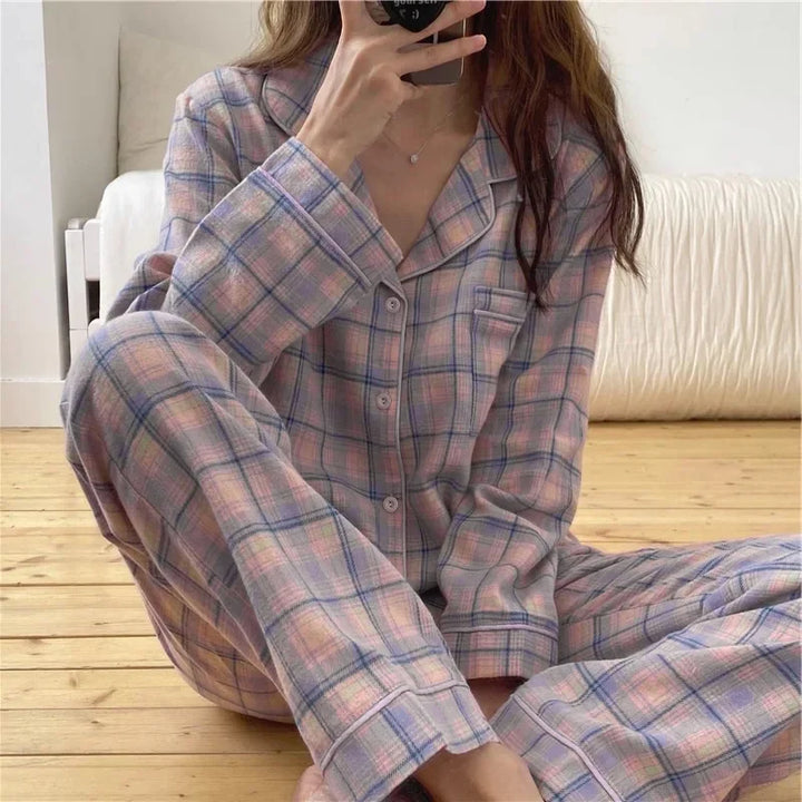 Charlotte | Dreamy Checkered Pyjama Set